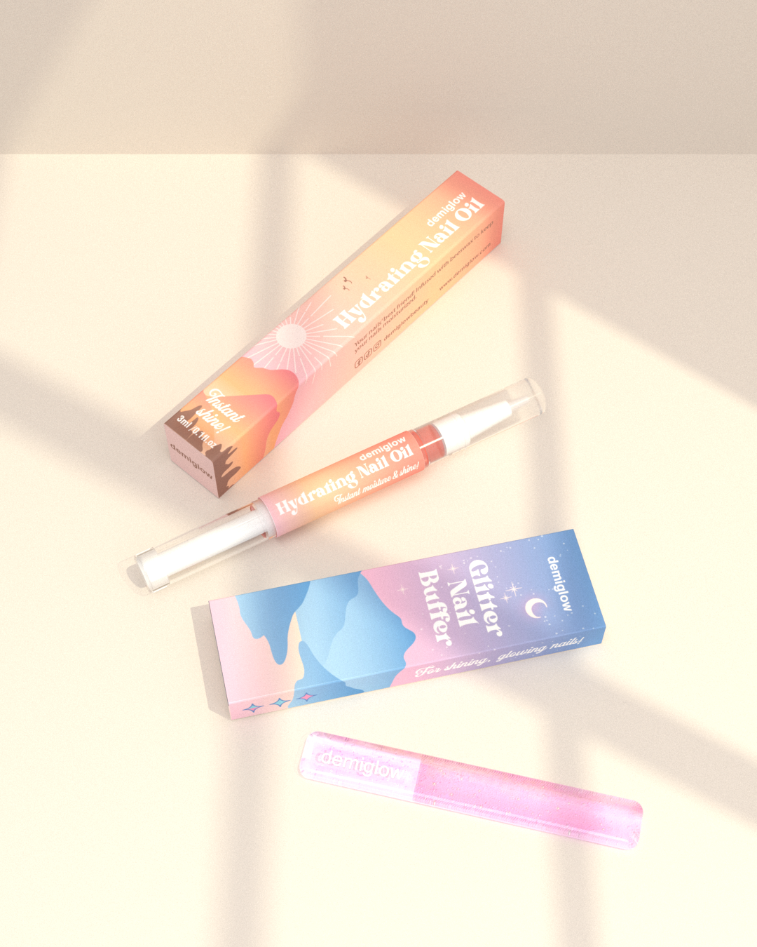 Set Combo (Glitter Nail Buffer + Hydrating Nail Oil)