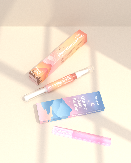 Set Combo (Glitter Nail Buffer + Hydrating Nail Oil)